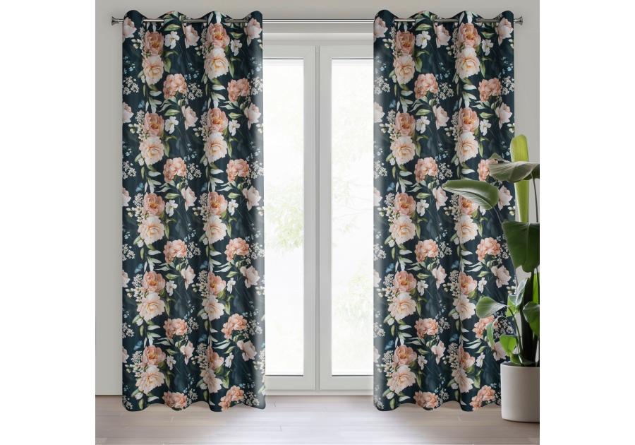 Zdjęcie: Zasłona gotowa Salma 140 x 270 cm czarny EUROFIRANY