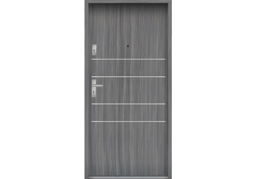 Zdjęcie: Drzwi wejściowe do mieszkań Bastion A-30 Mokka 80 cm prawe ODP KR CENTER