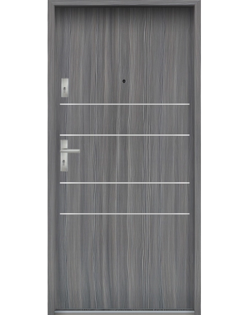 Zdjęcie: Drzwi wejściowe do mieszkań Bastion A-30 Mokka 80 cm prawe ODP KR CENTER