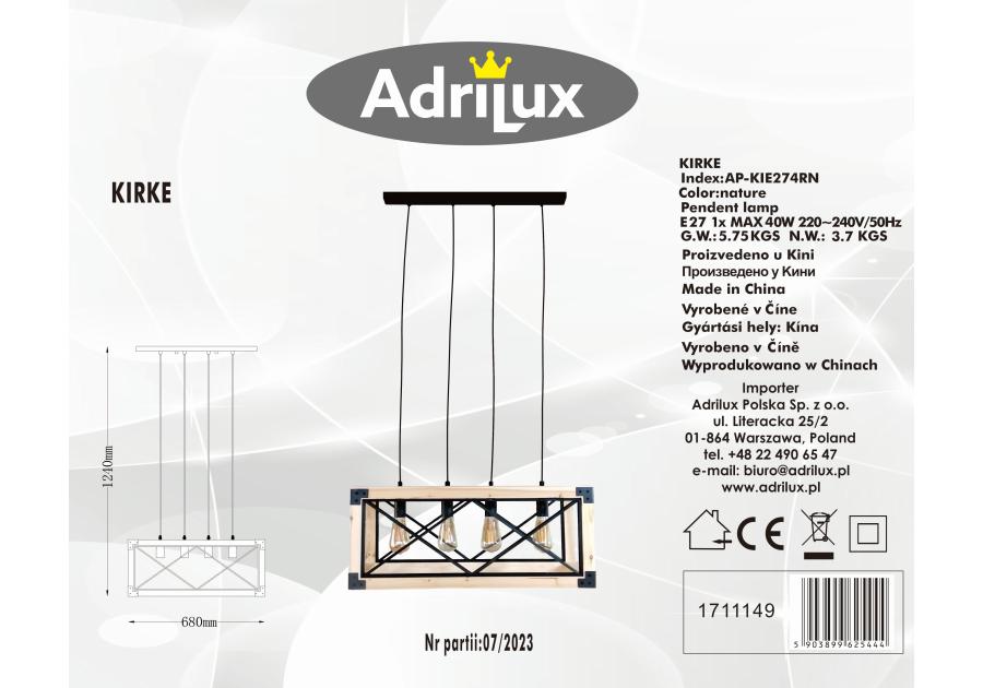 Zdjęcie: Kinkiet Kirke ADRILUX