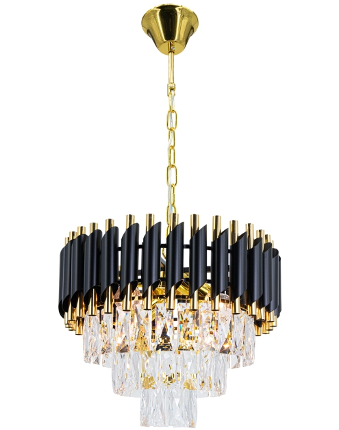 Zdjęcie: Lampa wisząca Toledo 4-punktowa czarno-złota ELEM