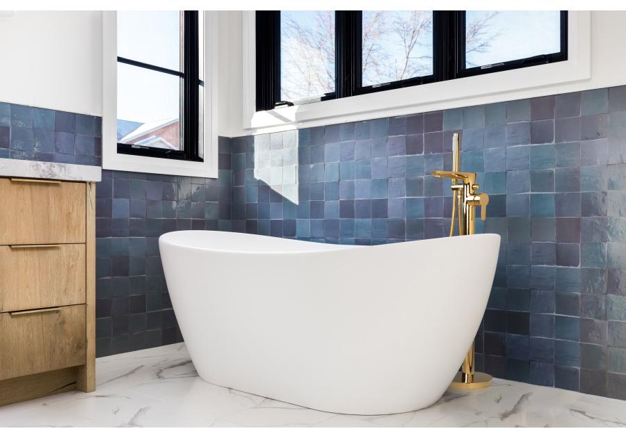 Zdjęcie: Wolnostojąca bateria wannowa Glamour złoty INVENA