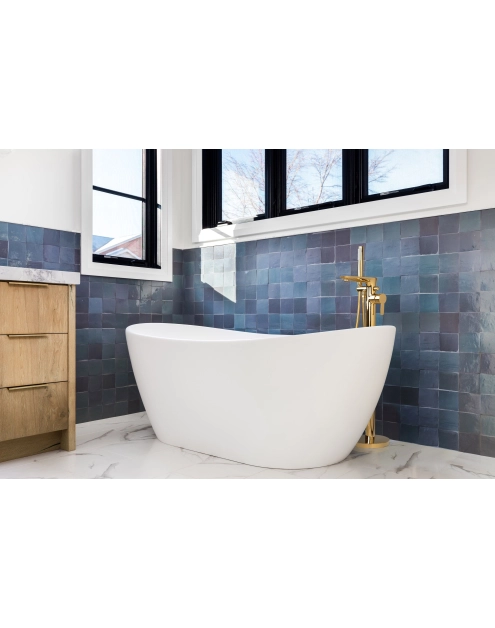 Zdjęcie: Wolnostojąca bateria wannowa Glamour złoty INVENA