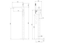 Zdjęcie: Wolnostojąca bateria wannowa Glamour złoty INVENA