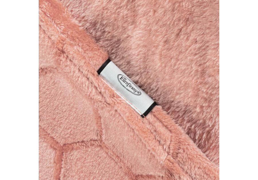 Zdjęcie: Koc pudrowy róż 150 x 200 cm Flano EUROFIRANY