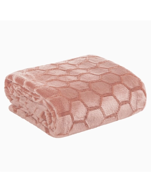 Zdjęcie: Koc pudrowy róż 150 x 200 cm Flano EUROFIRANY