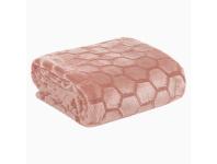 Zdjęcie: Koc pudrowy róż 150 x 200 cm Flano EUROFIRANY