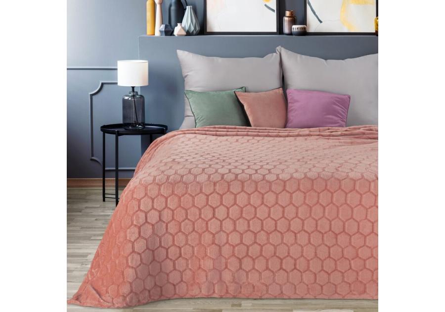 Zdjęcie: Koc pudrowy róż 150 x 200 cm Flano EUROFIRANY