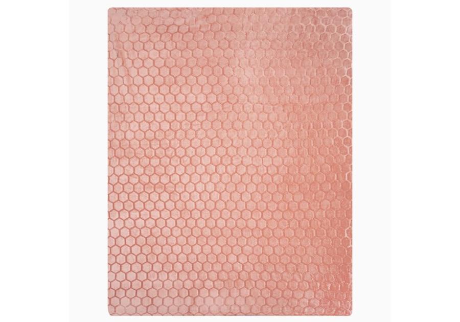 Zdjęcie: Koc pudrowy róż 150 x 200 cm Flano EUROFIRANY