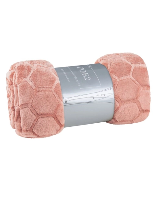 Zdjęcie: Koc pudrowy róż 150 x 200 cm Flano EUROFIRANY