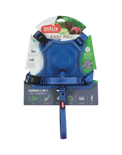 Zdjęcie: Szelki dla psa ze smyczą automatyczną Easyride L 46-64 cm ZOLUX