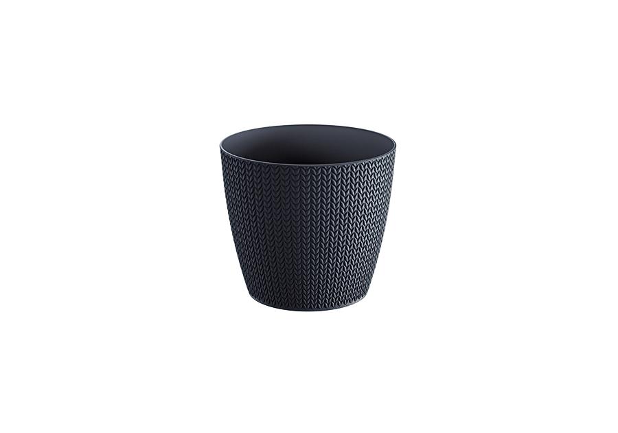 Zdjęcie: Doniczka Wheaty antracytowy 19 cm PROPERPLAST