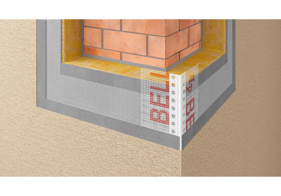 Zdjęcie: Kątownik PVC z grzbietem 4 mm z siatką BP23 S L250 biała BELLA PLAST