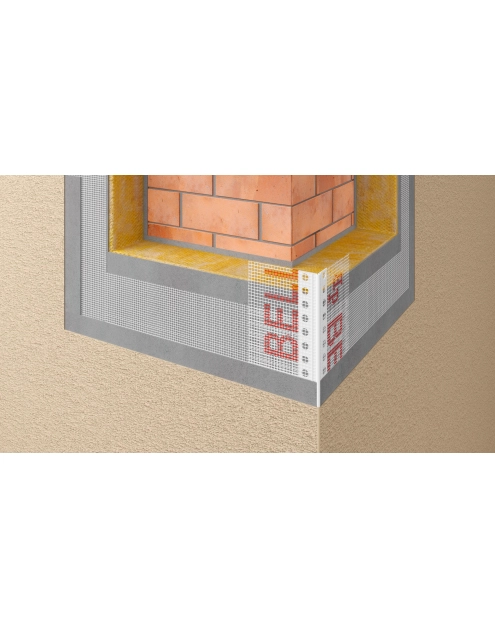 Zdjęcie: Kątownik PVC z grzbietem 4 mm z siatką BP23 S L250 biała BELLA PLAST