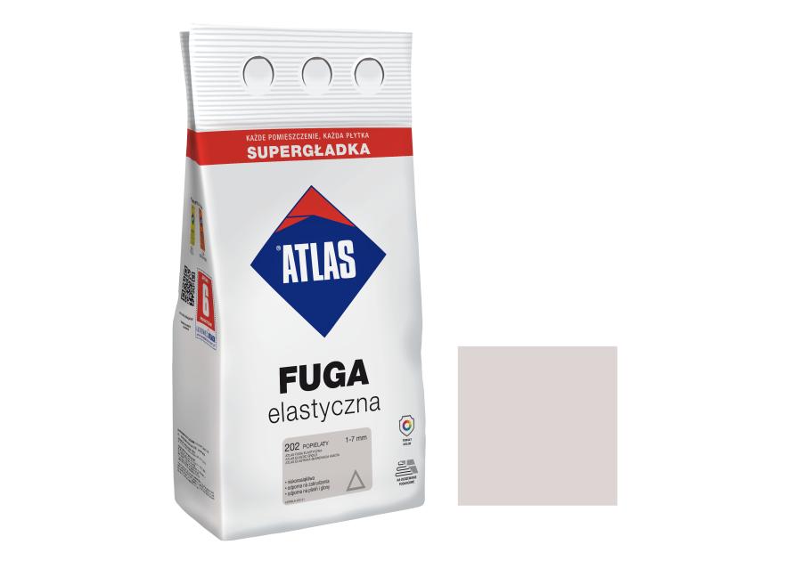 Zdjęcie: Fuga elastyczna kolor 202 popielaty alubag 5 kg ATLAS