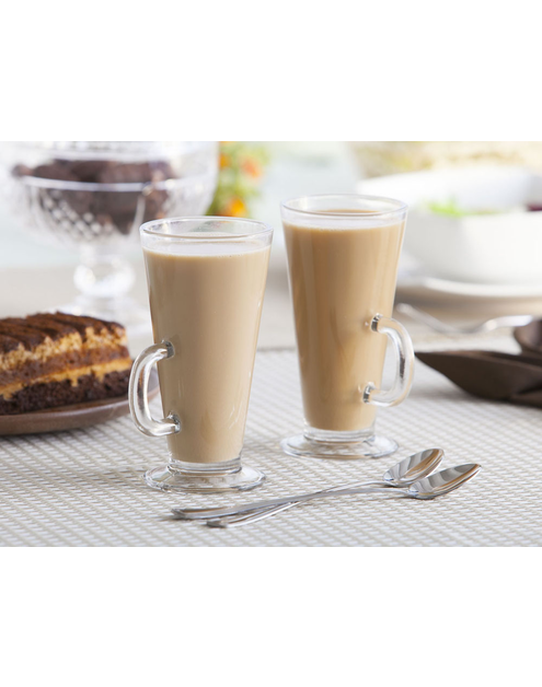 Zdjęcie: Komplet 2 szklanek Caffe Latte + 2 łyżeczki koktajlowe ALTOMDESIGN