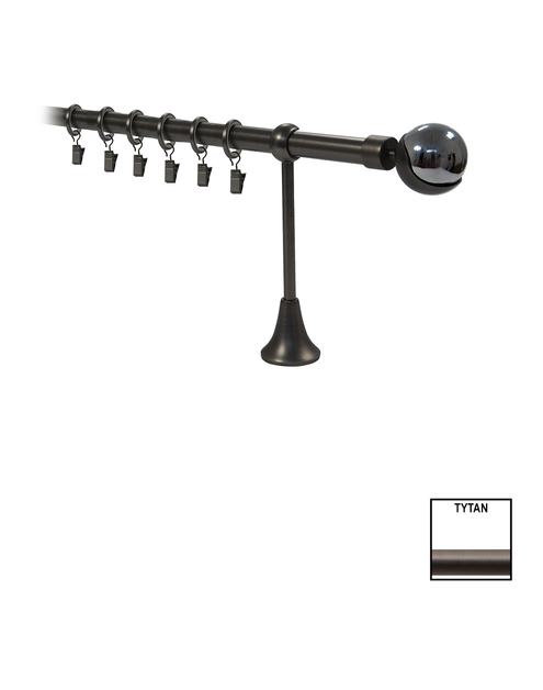 Zdjęcie: Karnisz pojedynczy Victoria fi 19 mm - 240 cm tytan tierra KARWEL