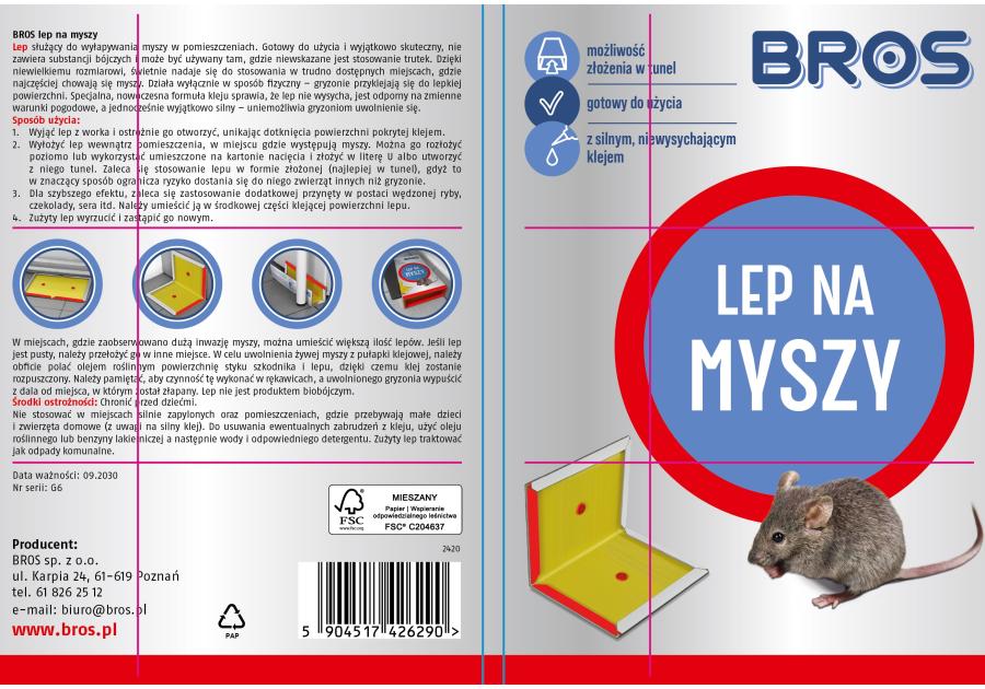 Zdjęcie: Lep na myszy BROS
