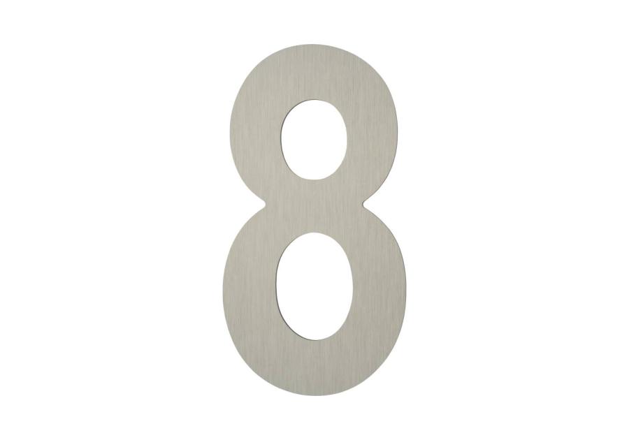 Zdjęcie: Cyfra 8 tworzywowa srebrna 180 mm METRO