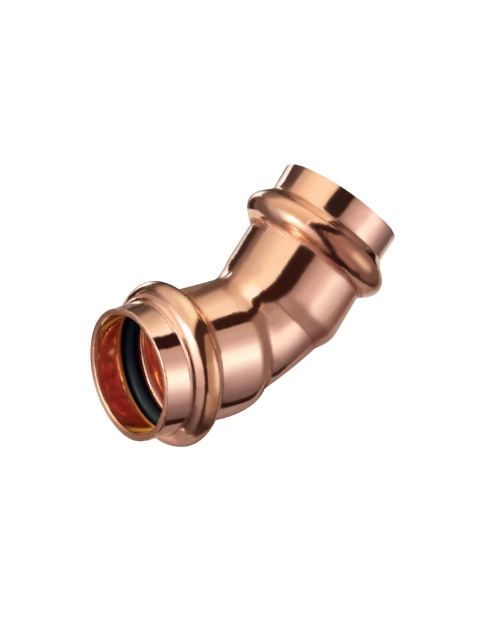 Zdjęcie: Łuk 45 stopni zaciskany do wody 22x22 profil V CALIDO