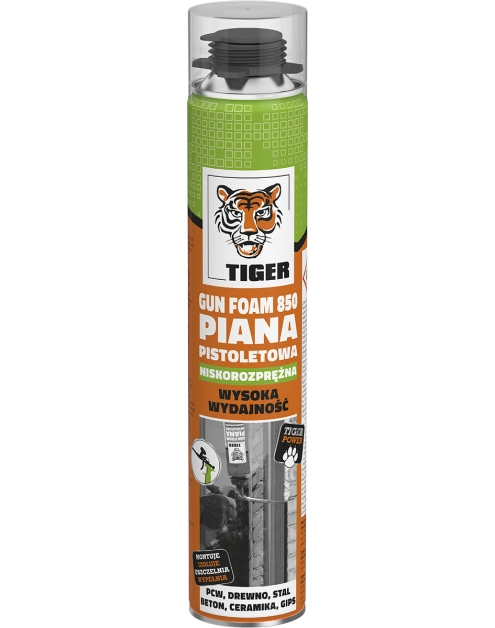 Zdjęcie: Piana pistoletowa niskoprężna Gun Foam 850, 750 ml TIGER