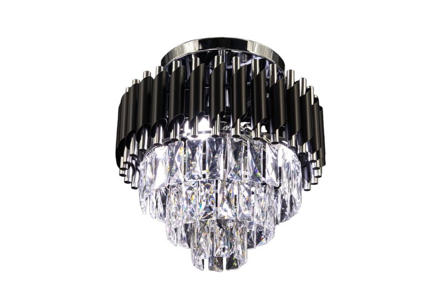 Zdjęcie: Lampa wisząca Toledo 6-punktowa 50 cm czarno-chromowa ELEM