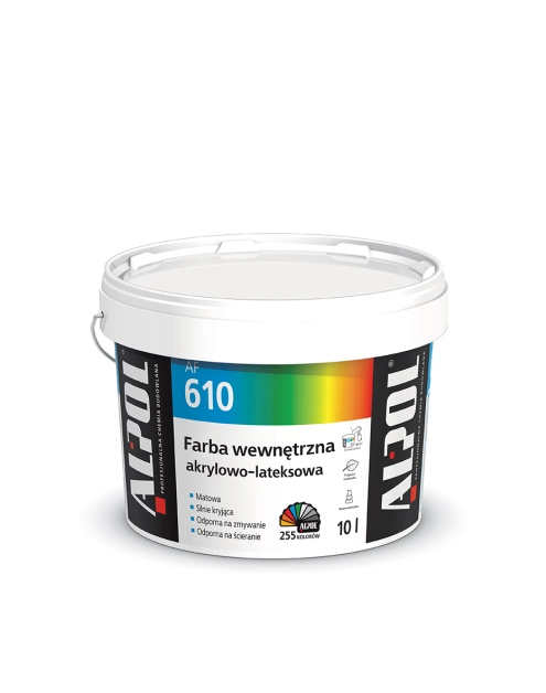 Zdjęcie: Farba wewnętrzna akrylowo-lateksowa baza B2 10 L AF610 ALPOL