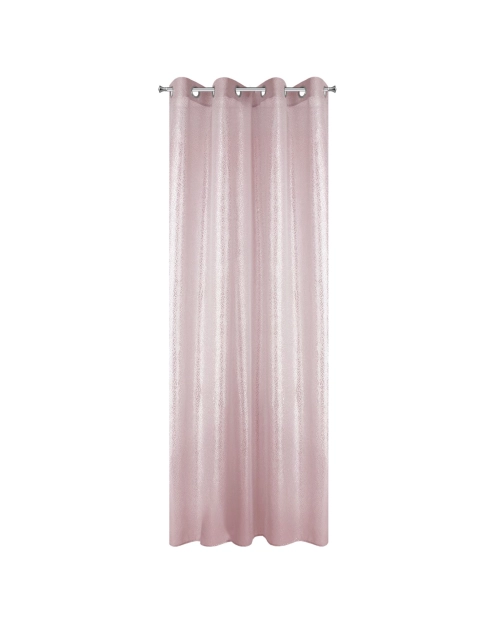 Zdjęcie: Zasłona Lauren 140x250 cm różowo-srebrna na przelotkach EUROFIRANY
