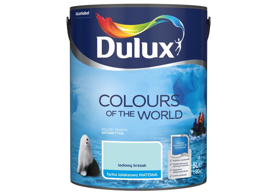 Zdjęcie: Farba do wnętrz Kolory Świata 5 L lodowy brzask DULUX