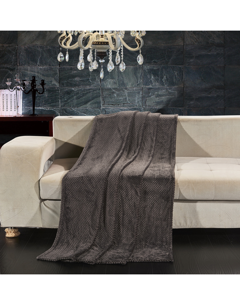 Zdjęcie: Koc Henry charcoalcoal 70x150 cm DECOKING