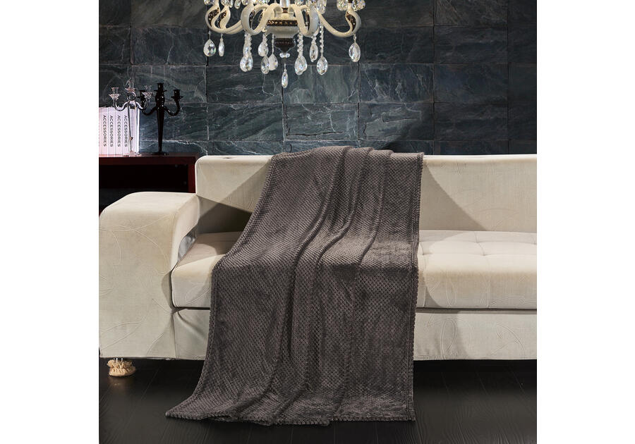 Zdjęcie: Koc Henry charcoalcoal 70x150 cm DECOKING