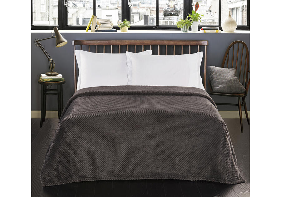 Zdjęcie: Koc Henry charcoalcoal 70x150 cm DECOKING