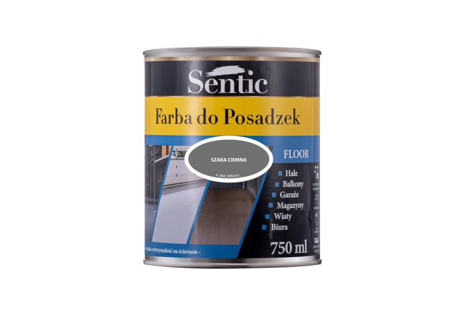 Zdjęcie: Farba do posadzek 750 ml szara ciemna SENTIC