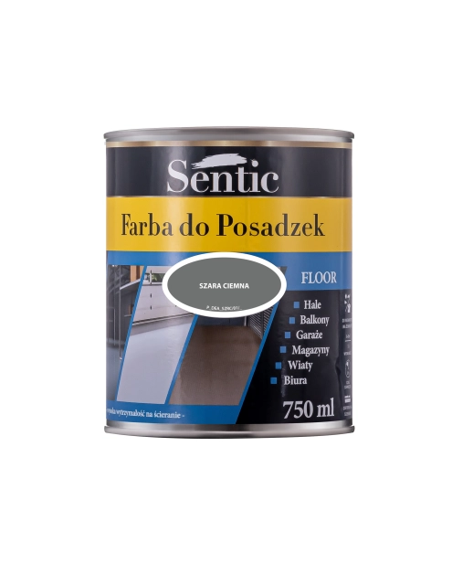 Zdjęcie: Farba do posadzek 750 ml szara ciemna SENTIC