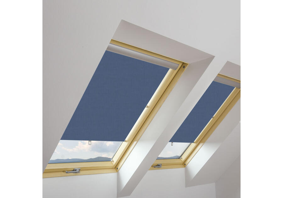 Zdjęcie: Roleta okna dachowego AUB/014 78x140 cm niebieska KRONMAT