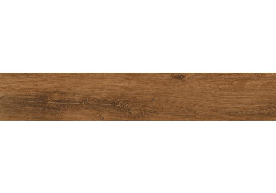 Zdjęcie: Gres szkliwiony drewnopodobny Roverwood Chestnut 20x120 cm Ceramika NETTO
