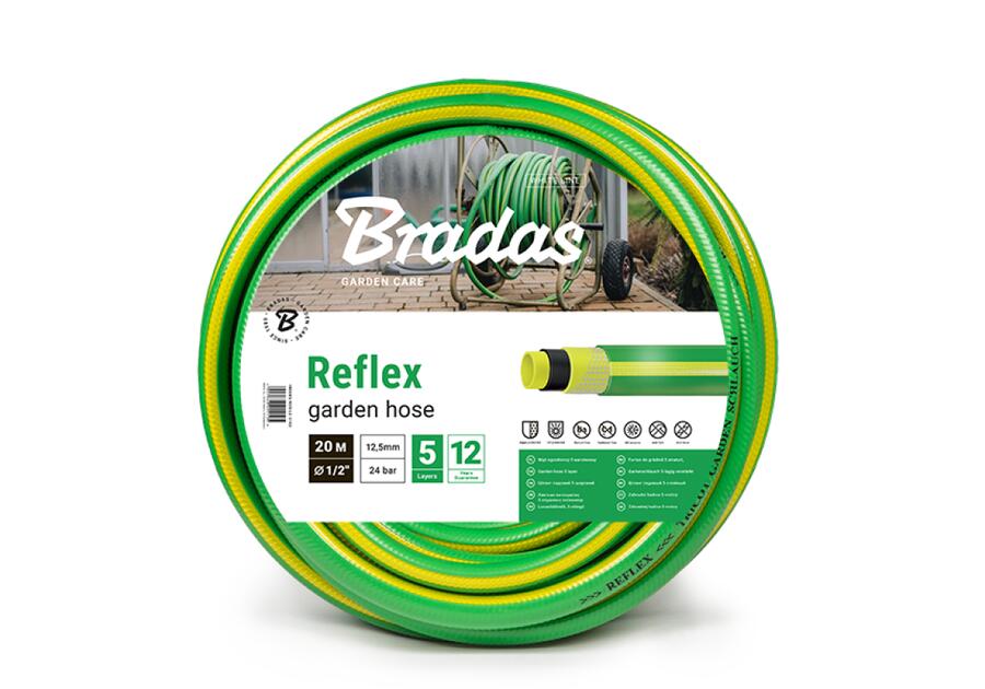 Zdjęcie: Wąż ogrodniczy Tricot-Reflex 3/4" - 50 m BRADAS