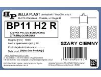 Zdjęcie: Listwa do boniowania PVC bez siatki BP11 H2R L300 szary ciemny BELLA PLAST