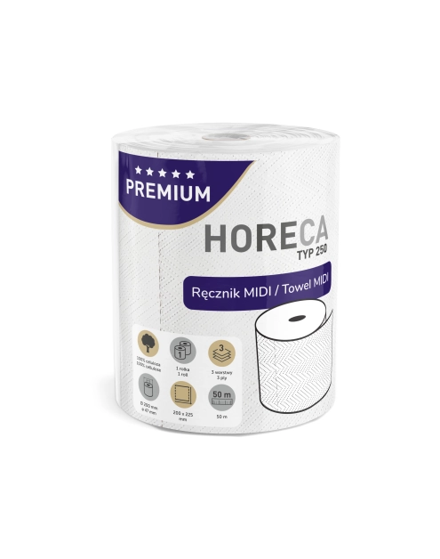 Zdjęcie: Ręcznik papierowy 1 rolka, 50 m HORECA PREMIUM