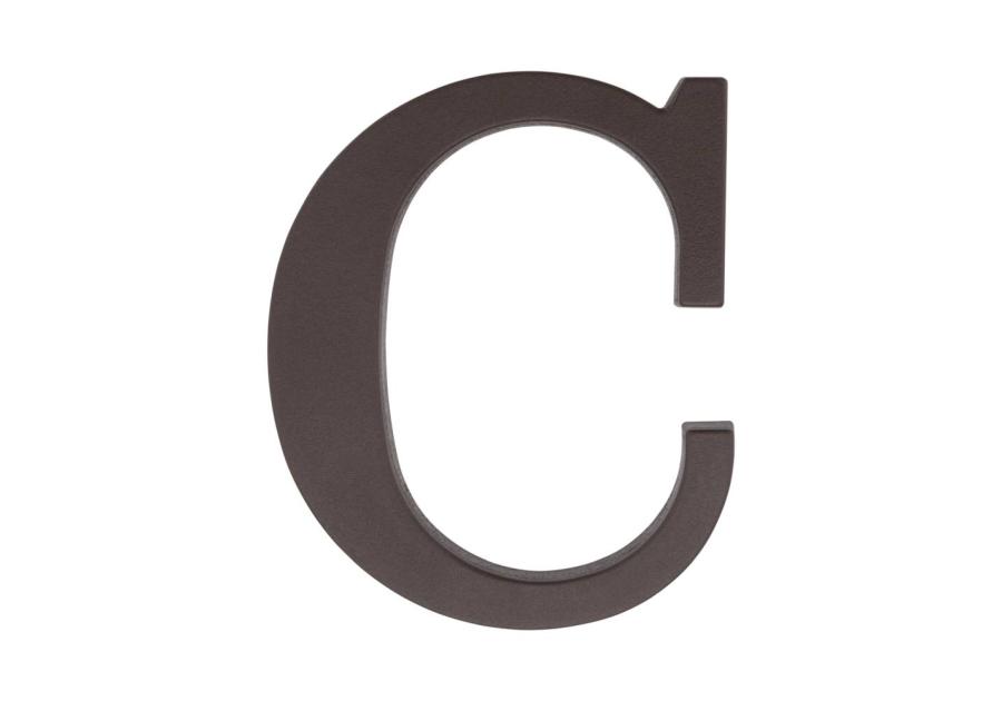 Zdjęcie: Litera "C" plastikowa brązowa 90 mm METRO