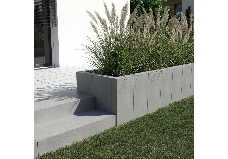 Zdjęcie: Palisada Slim 8x33x100 adular biało-stalowy na białym cemencie POLBRUK