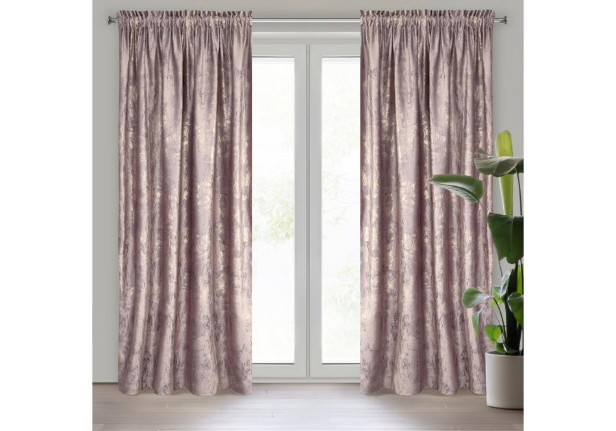 Zdjęcie: Zasłona gotowa Kornelia na taśmie 140x270 cm różowy EUROFIRANY