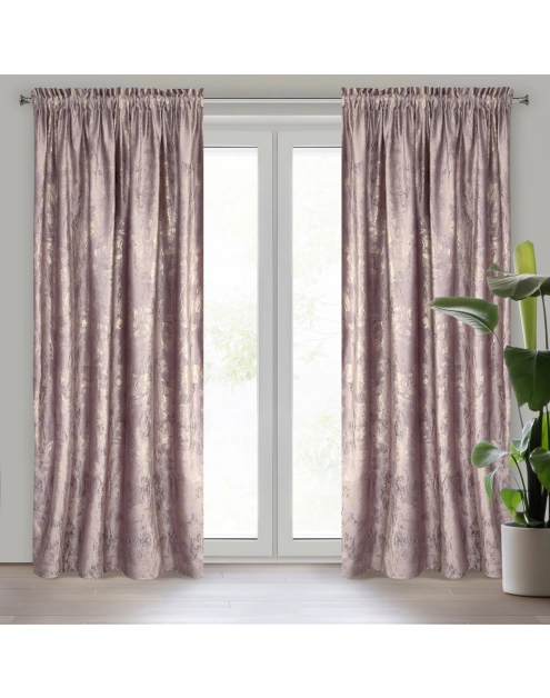 Zdjęcie: Zasłona gotowa Kornelia na taśmie 140x270 cm różowy EUROFIRANY