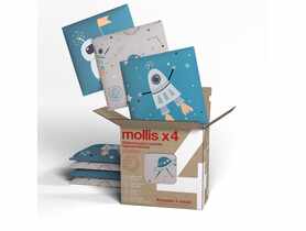 Panele tapicerowane kwadratowe Mollis Print 30x30 ufo - 4 sztuki STEGU