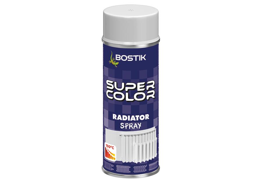 Zdjęcie: Lakier do kaloryferów i grzejników Super Color Radiator spray biały połysk 400 ml BOSTIK