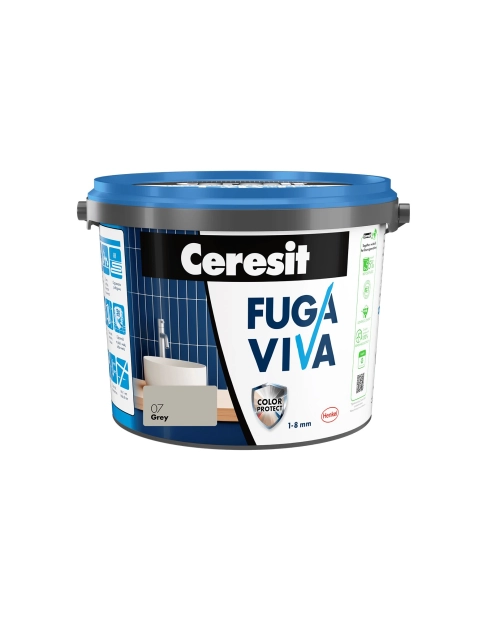 Zdjęcie: Fuga Viva elastyczna cementowa 1-8 mm grey 2 kg CERESIT