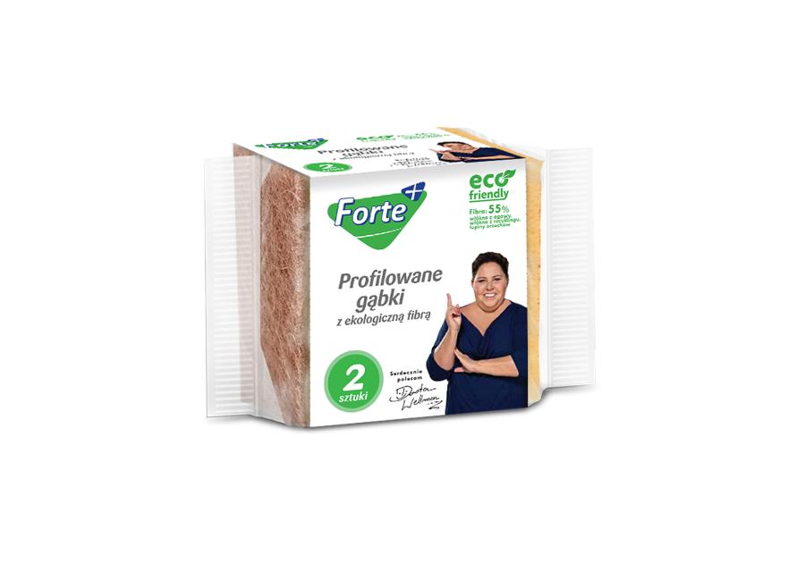 Zdjęcie: Gąbki profilowane z EKO fibrą 2 sztuki FORTE+