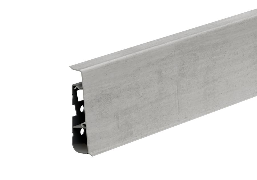 Zdjęcie: Listwa przypodłogowa PVC Hi Line Prestige 2,2x7,5 cm 2,50 m Goth Clear Mat CEZAR