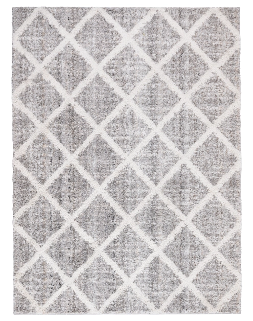 Zdjęcie: Dywan Bilbao Shaggy 80x150 cm romby antracytowy MULTI-DECOR