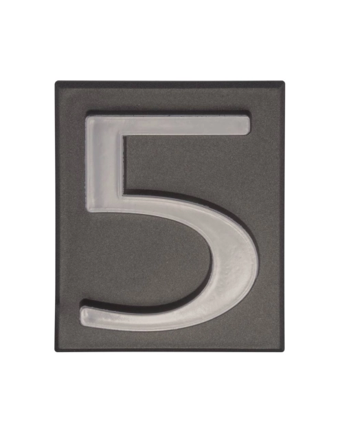 Zdjęcie: Cyfra 5 PCV samoprzylepna 4x4,7 cm grafit DOMINO